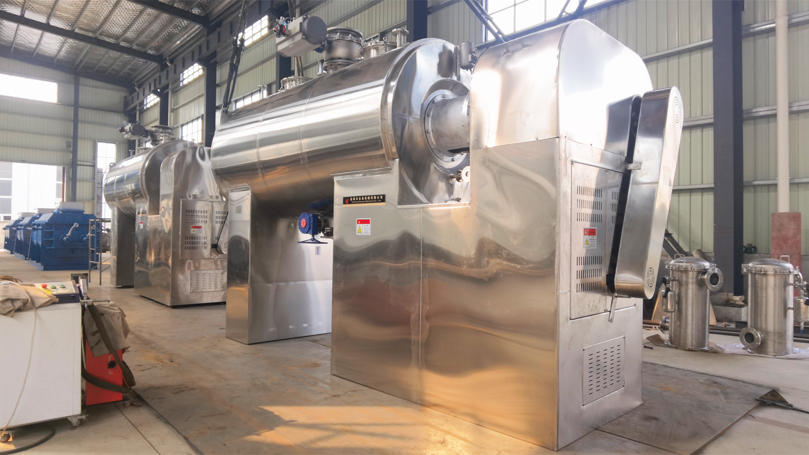 Harrow/rake vacuum dryer, hollow paddle dryer