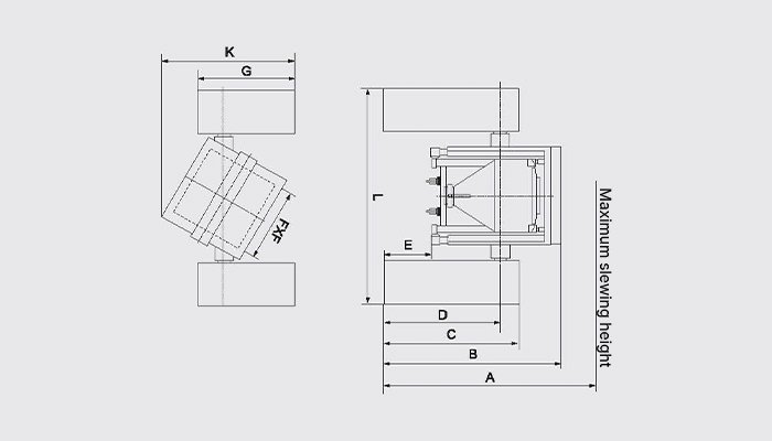 HLD hopper mixer installation dimension drawing